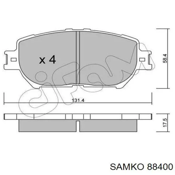 88400 Samko juego de zapatas de frenos, freno de estacionamiento