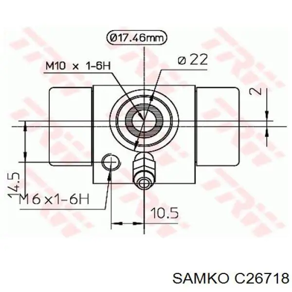 C26718 Samko cilindro de freno de rueda trasero