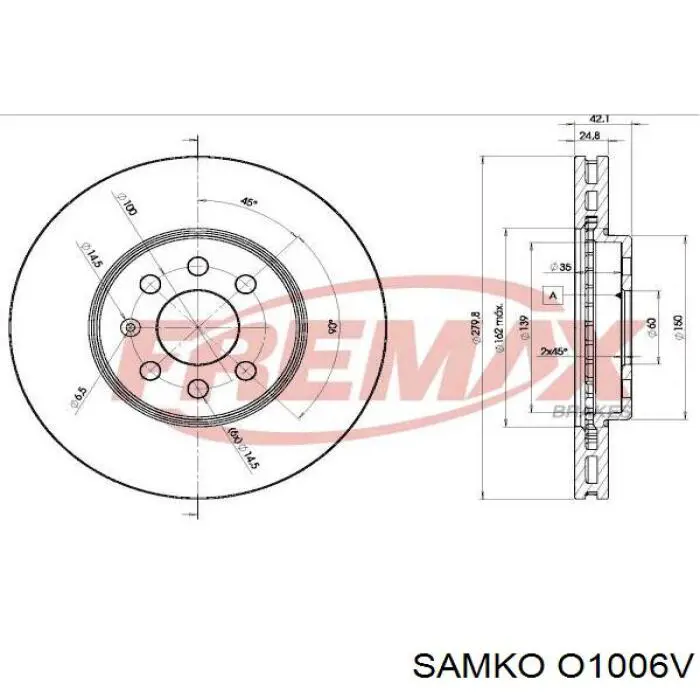 Disco de freno para Opel Combo 