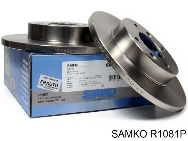 R1081P Samko freno de disco delantero