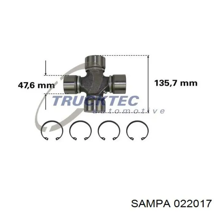 Cruceta del eje cardán trasero Sampa Otomotiv‏ 022017 precio, desde 54,34 EUR