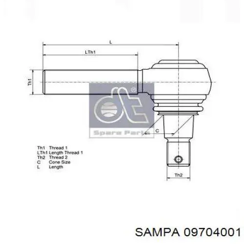 097.040-01 Sampa Otomotiv‏ boquilla de dirección