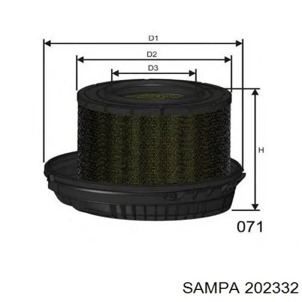 202.332 Sampa Otomotiv‏ filtro de aire