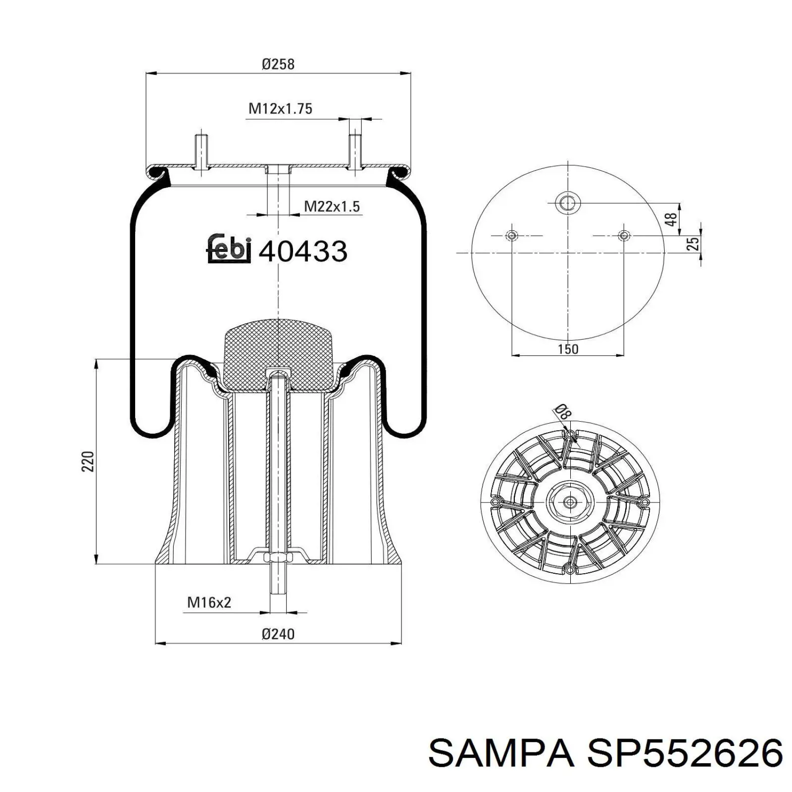 91913AP Aplus muelle neumático, suspensión