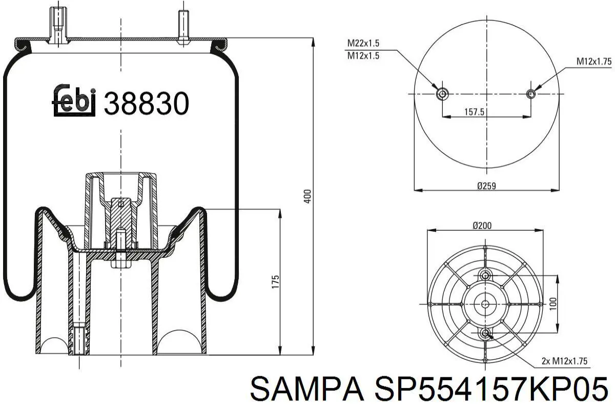  Sampa Otomotiv‏ SP554157KP05 precio, desde 87,45 EUR