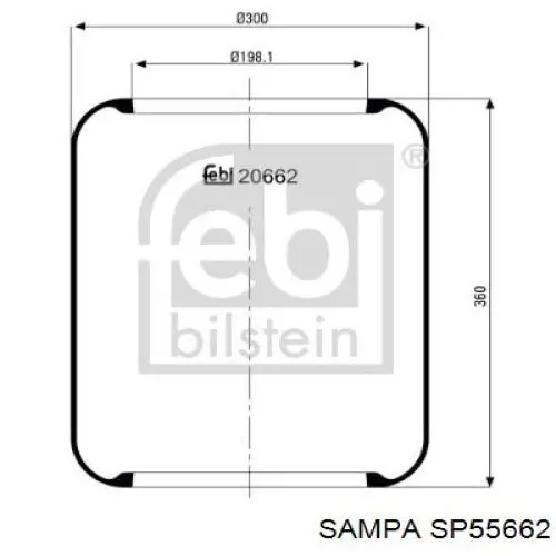 SP55662 Sampa Otomotiv‏ Bolsa neumática del eje