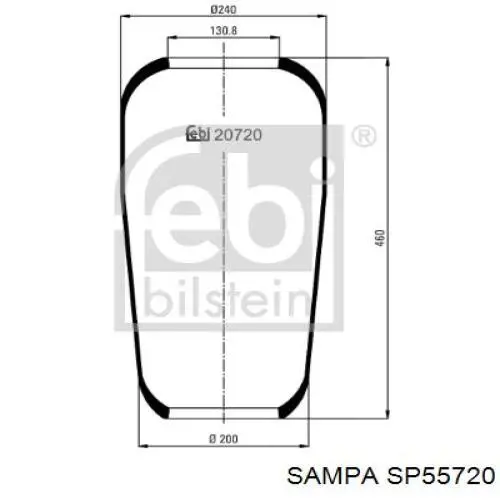 Comprar SP55720 Sampa Otomotiv‏ Bolsa neumática del eje