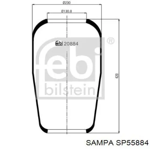 Bolsa neumática del eje Sampa Otomotiv‏ SP55884 precio, desde 33,55 EUR
