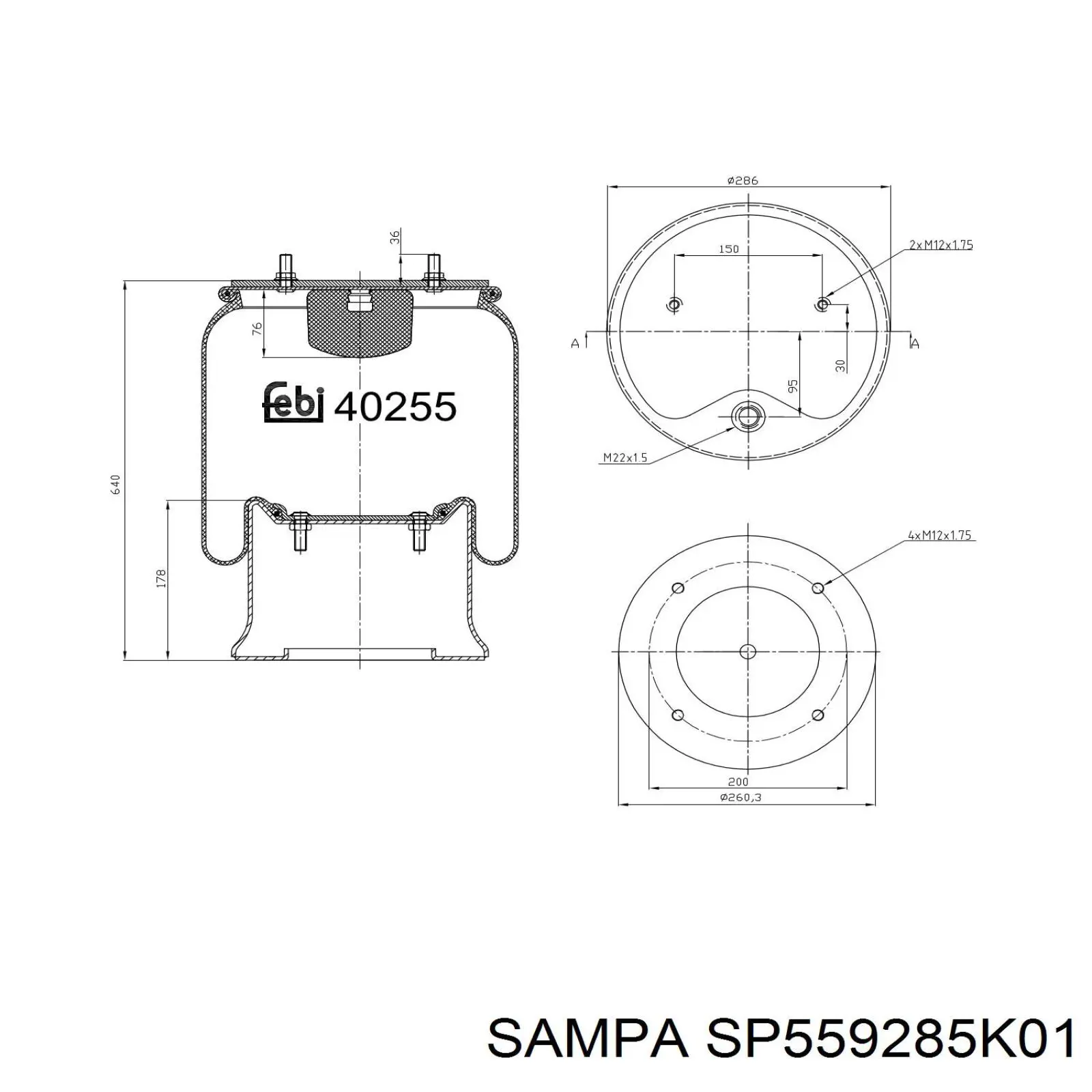 RML 74031 C Blacktech muelle neumático, suspensión