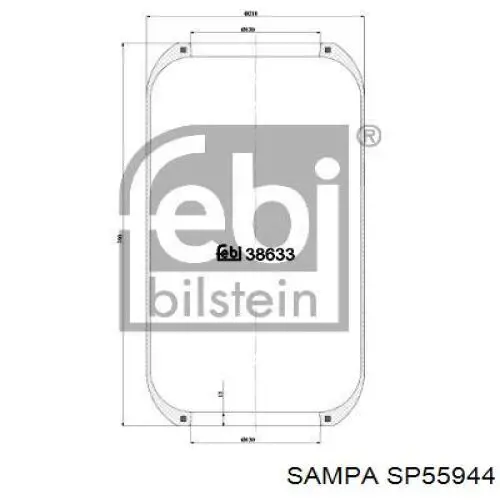 SP55944 Sampa Otomotiv‏ muelle neumático, suspensión