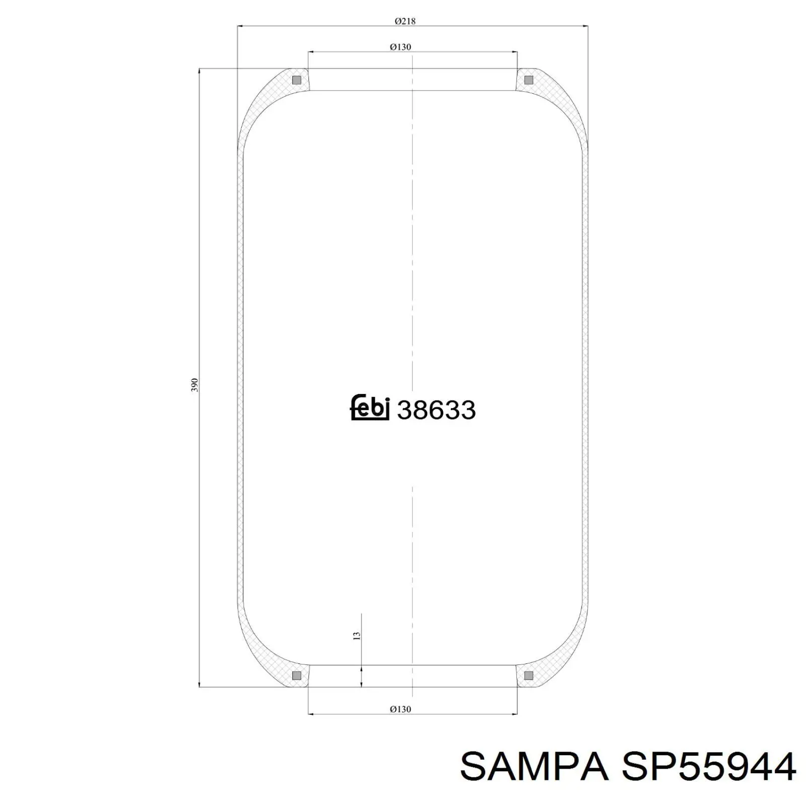 Comprar SP55944 Sampa Otomotiv‏ Bolsa neumática del eje