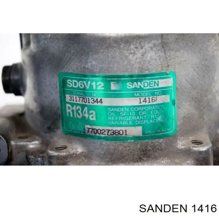 1416 Sanden compresor de aire acondicionado