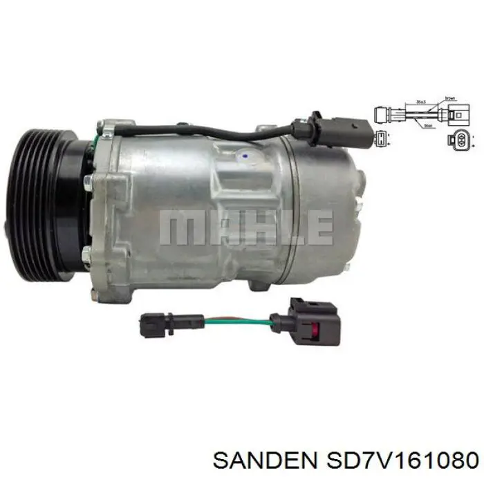 SD7V161080 Sanden Compresor climatizador