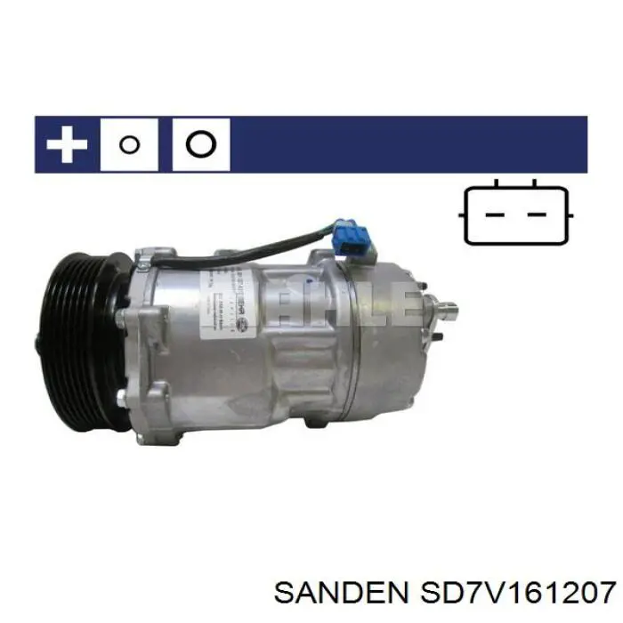 SD7V16-1207 Sanden compresor de aire acondicionado