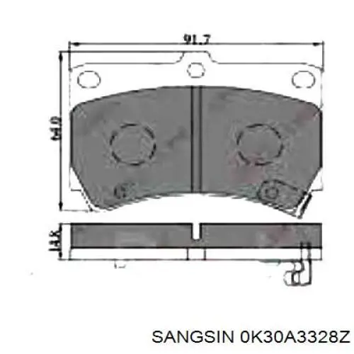 Pastillas de freno delanteras Mazda 323 BA