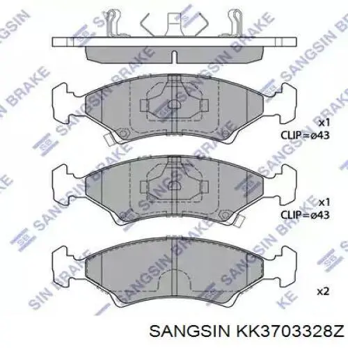 Pastillas de freno delanteras Mazda 323 BA
