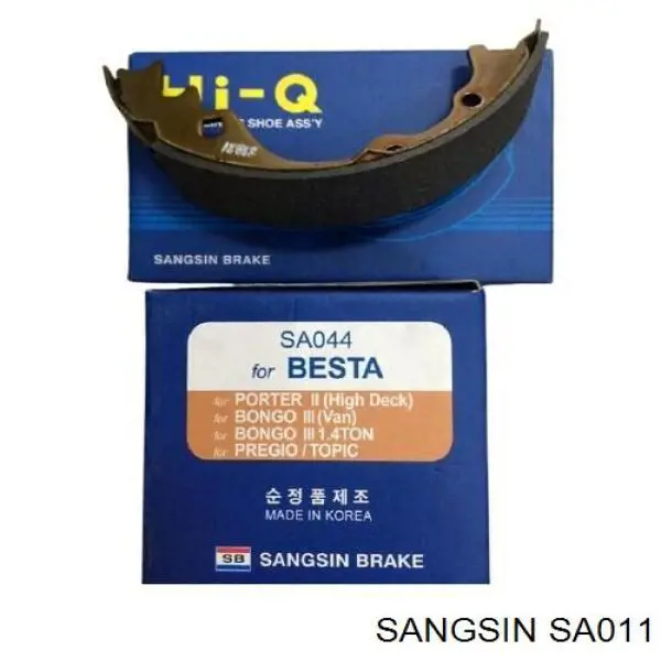 SA011 Sangsin Zapatas de freno de tambor traseras