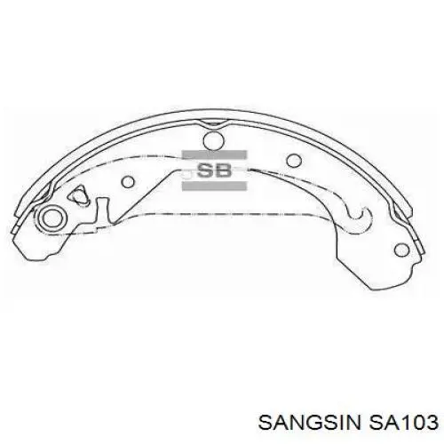 SA103 Sangsin Zapatas de freno de tambor traseras