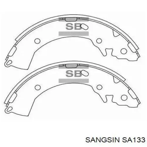 Zapatas de freno de tambor traseras Sangsin SA133 precio, desde 26,74 EUR