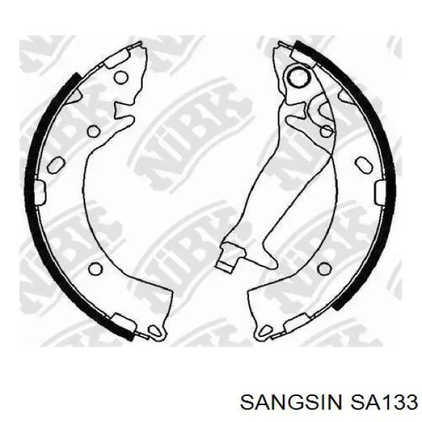 SA133 Sangsin zapatas de frenos de tambor traseras