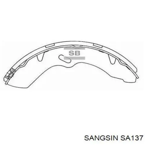 SA137 Sangsin zapatas de frenos de tambor traseras