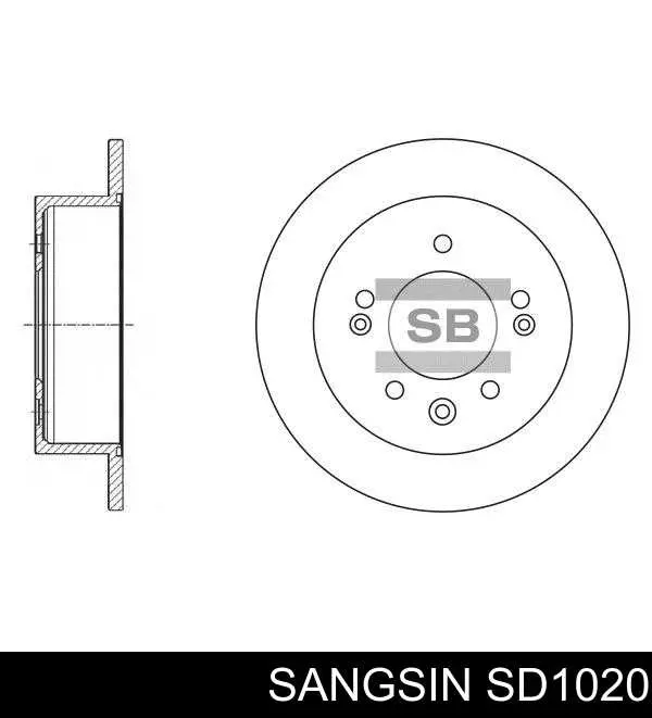 Comprar SD1020 Sangsin Disco de freno trasero