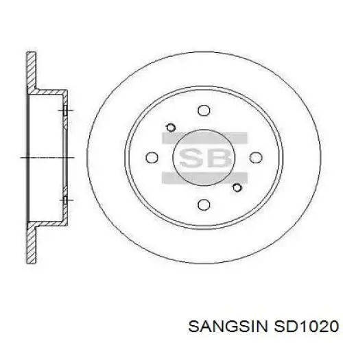 SD1020 Sangsin Freno de disco trasero