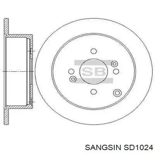 SD1024 Sangsin Freno de disco trasero