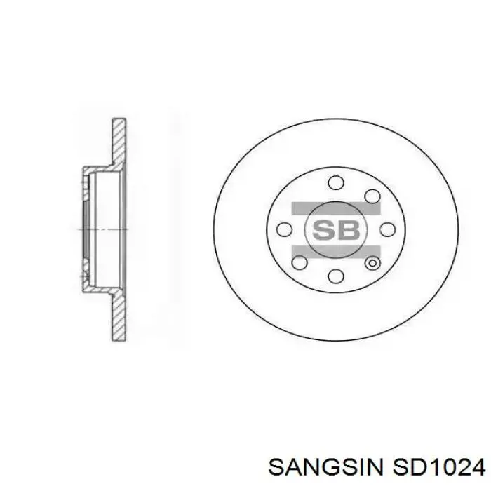 Comprar SD1024 Sangsin Disco de freno trasero