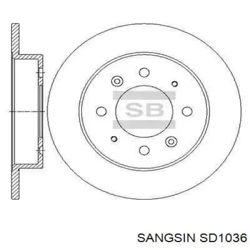 Comprar SD1036 Sangsin Freno de disco delantero