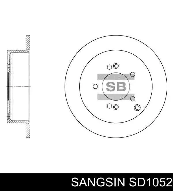 Disco de freno trasero Sangsin SD1052 precio, desde 36,02 EUR
