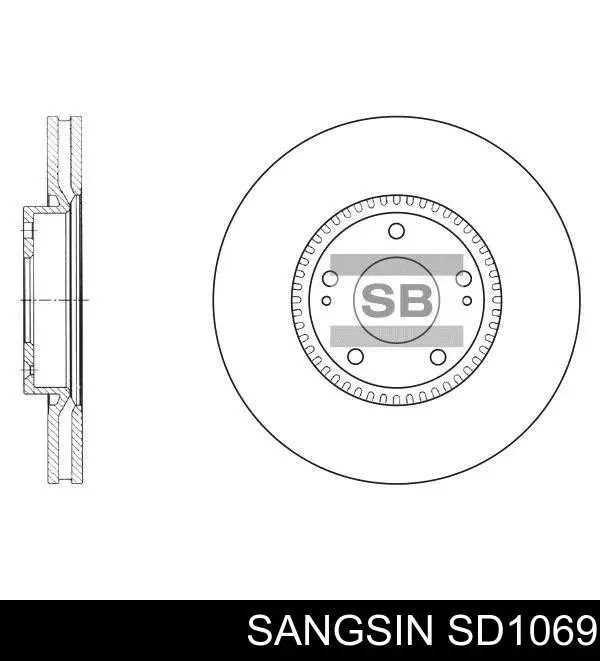 SD1069 Sangsin disco de freno delantero