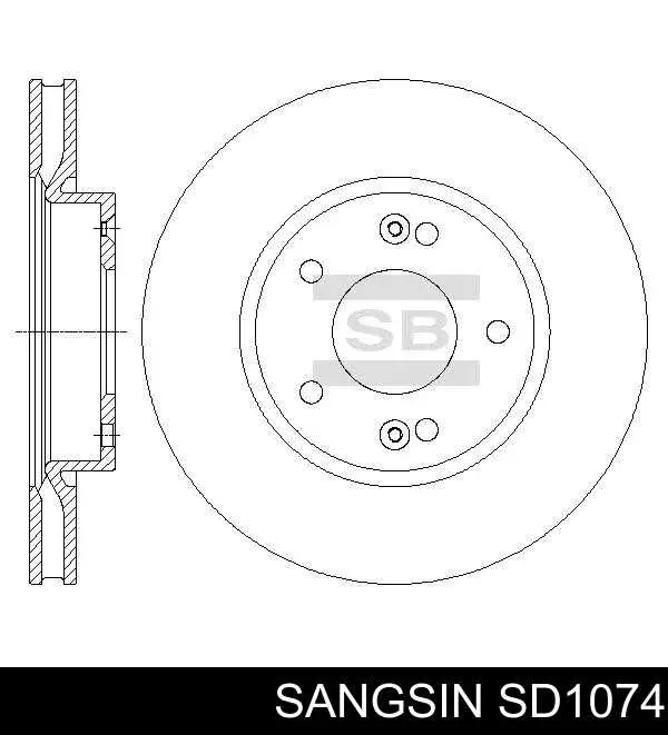 SD1074 Sangsin disco de freno delantero
