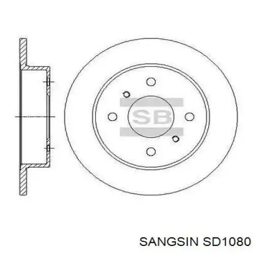 Comprar SD1080 Sangsin Disco de freno trasero