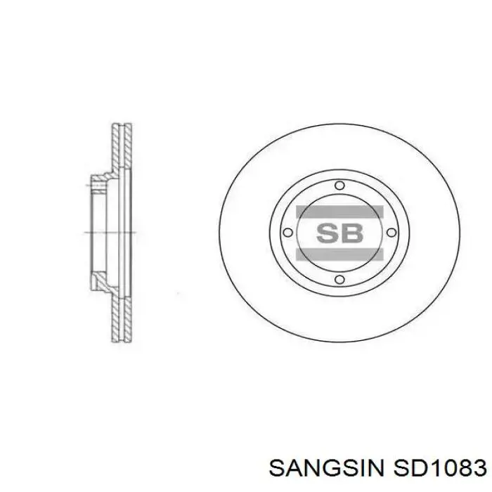 SD1083 Sangsin disco de freno trasero