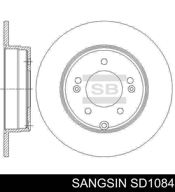 SD1084 Sangsin disco de freno trasero