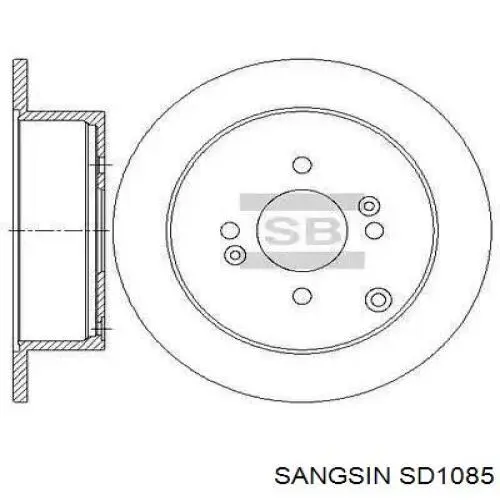 Disco de freno trasero Sangsin SD1085 precio, desde 28,35 EUR