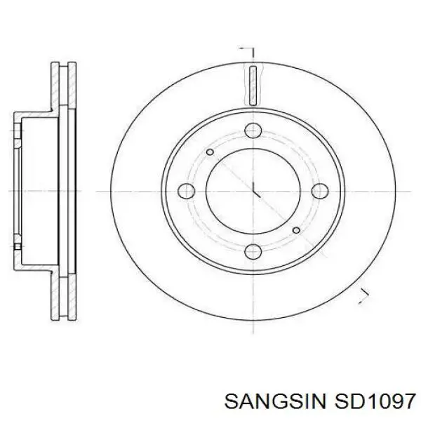 SD1097 Sangsin freno de tambor trasero
