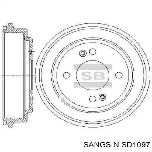 Tambor de freno trasero SD1097 Sangsin