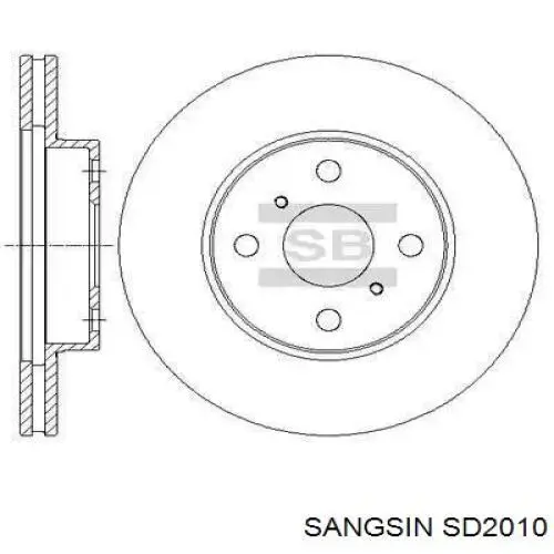SD2010 Sangsin disco de freno delantero