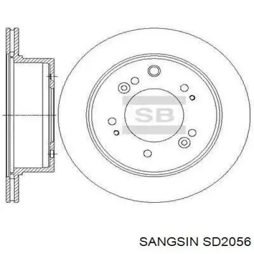 SD2056 Sangsin disco de freno trasero