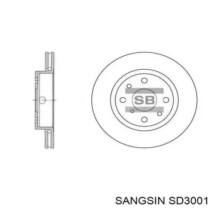 Comprar SD3001 Sangsin Freno de disco delantero