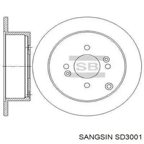 SD3001 Sangsin freno de disco delantero