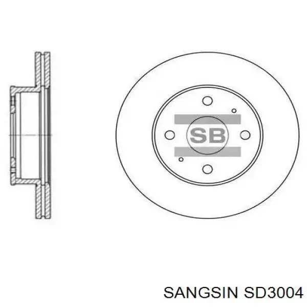 SD3004 Sangsin freno de disco delantero