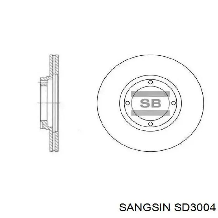Comprar SD3004 Sangsin Freno de disco delantero