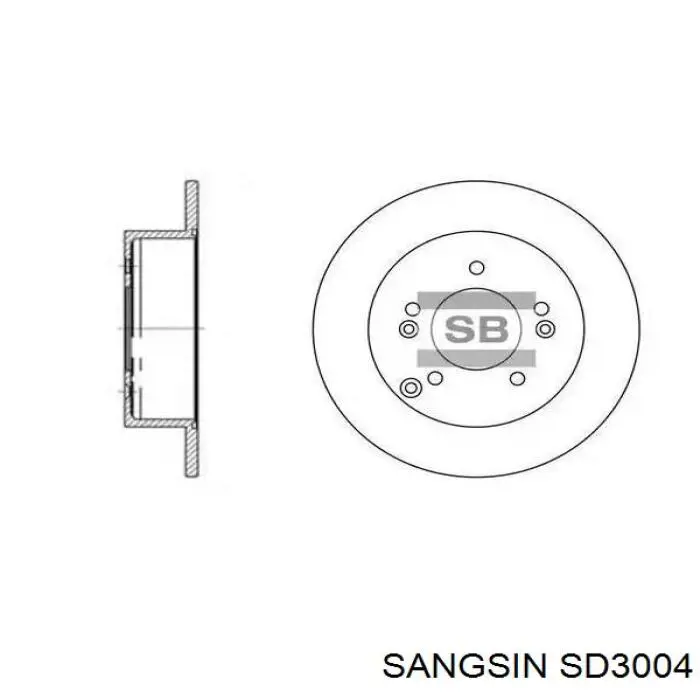 Disco de freno SD3004 Sangsin