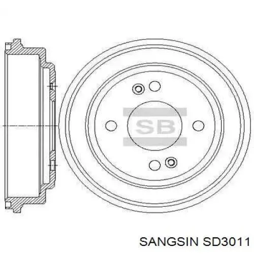 Comprar SD3011 Sangsin Tambor de freno trasero