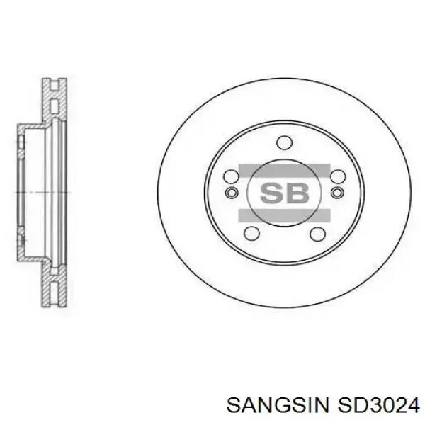 Frenos delanteros Sangsin SD3024 precio, desde 41,01 EUR