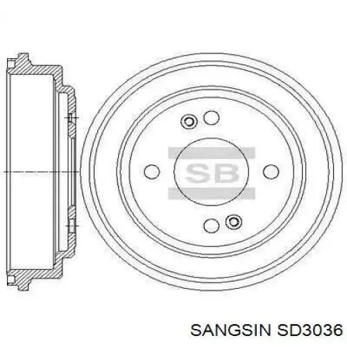 Comprar SD3036 Sangsin Tambor de freno trasero