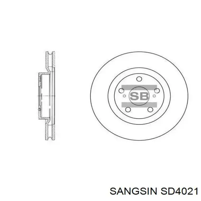 Comprar SD4021 Sangsin Freno de disco delantero